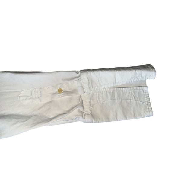 Lauren Ralph Lauren Women's White Button Down Shirt RL Logo French Cuff Size M - Picture 7 of 11